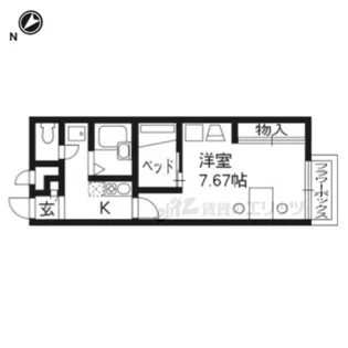 レオパレス八幡大谷【2階】の間取り