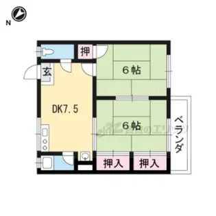 クッキィーE【102号室】の間取り