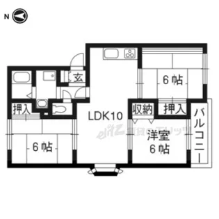 エミネンス西方【302号室】の間取り