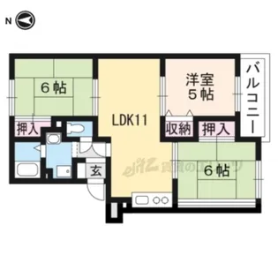 エミネンス西方【106号室】の間取り