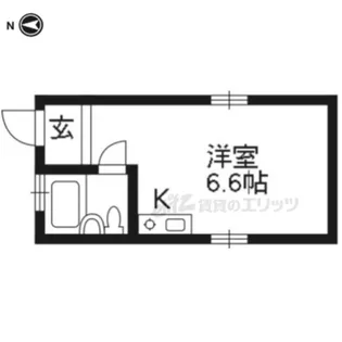 シェロ中書島【102号室】の間取り