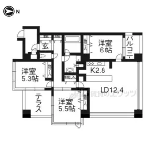 シンフォニー嵯峨嵐山【2階】の間取り