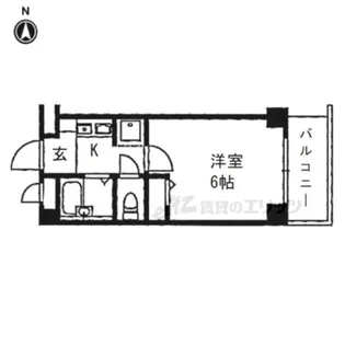 レフティ?岡東【4階】の間取り