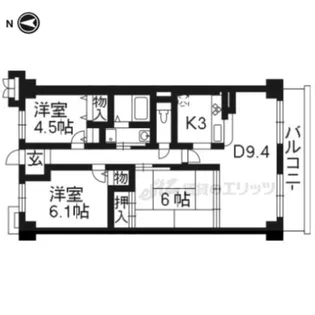 プレミール津田【3階】の間取り