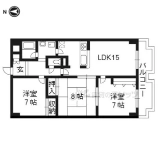 第二ゲートリバーハイツ【4階】の間取り