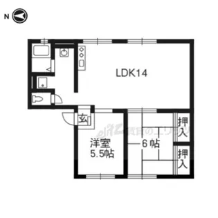 パストラル西野【101号室】の間取り