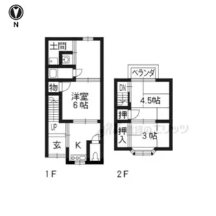 京都府京都市右京区太秦西野町【一戸建】の間取り