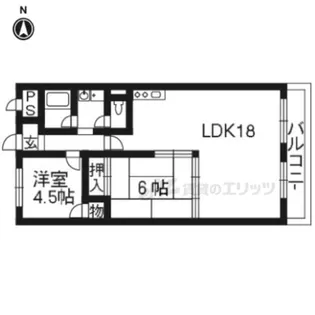 シャルマンコーポ香里ケ丘【4階】の間取り