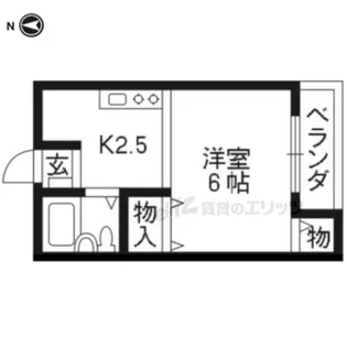 1Kの間取り画像