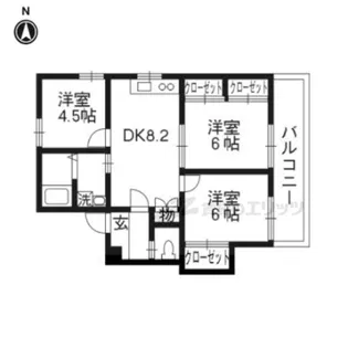Fortune Pine【102号室】の間取り