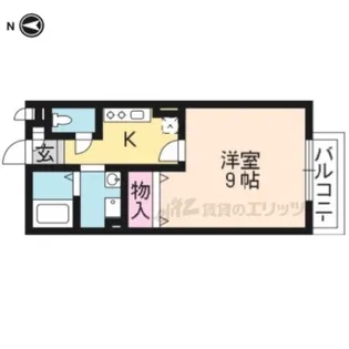 ディアコート一乗寺【101号室】の間取り