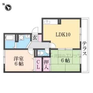 クレールうめみ【102号室】の間取り