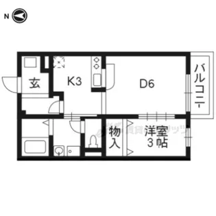 クワトロセゾン【202号室】の間取り