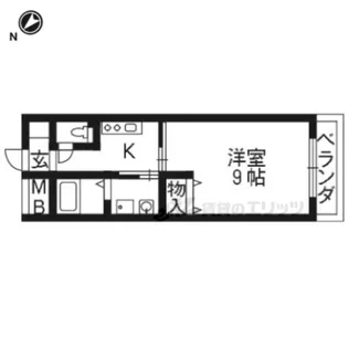 ルーセントオーデン枚方【1階】の間取り