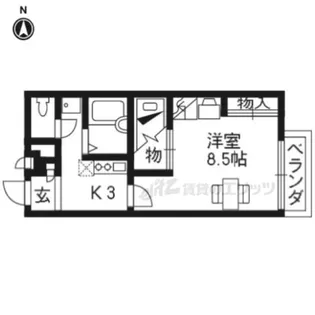 レオパレス五ヶ庄?【2階】の間取り