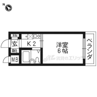 シャトーHAMADA【202号室】の間取り