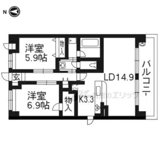 サンモール?【5階】の間取り
