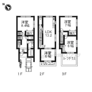 京都府京都市上京区瑞光院前町【一戸建】の間取り