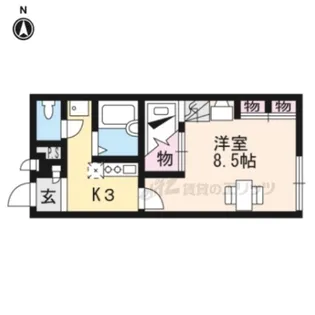 レオパレスシュタインベルク【203号室】の間取り