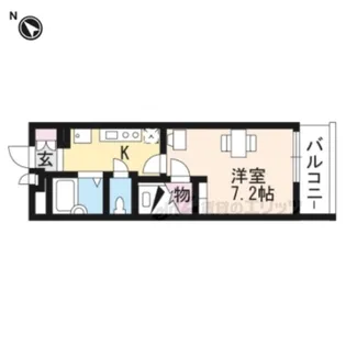 レオパレスリバーコートNEO【1階】の間取り