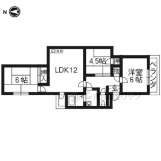 ハイツリバーサイド【004B号室】の間取り