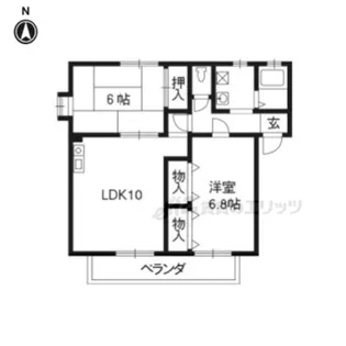 ハイツツインズ北棟(?250)【205号室】の間取り