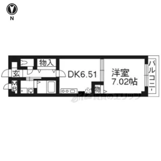 ジェルメシームリー椿【102号室】の間取り