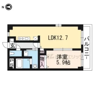 ベルヌーブ森神?【1階】の間取り