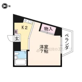 泉涌寺ビル【4-A号室】の間取り