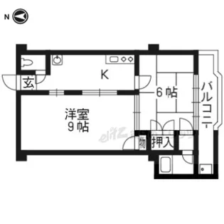 シャルマン北白川ハイツ【22号室】の間取り