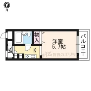 1Rの間取り画像