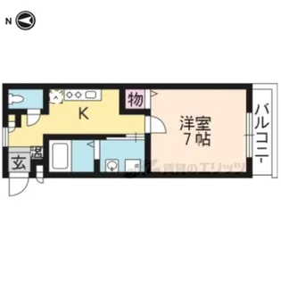 レヴィア椥辻【201号室】の間取り