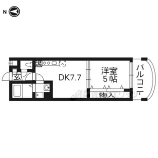 プルメリア御池【4階】の間取り