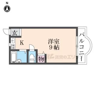 シャンテー招提【502号室】の間取り
