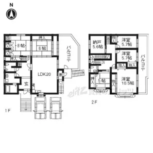 京都府京都市西京区松室荒堀町【一戸建】の間取り