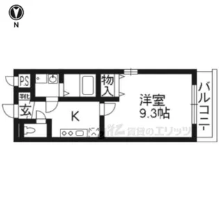 ロータスコート【203号室】の間取り