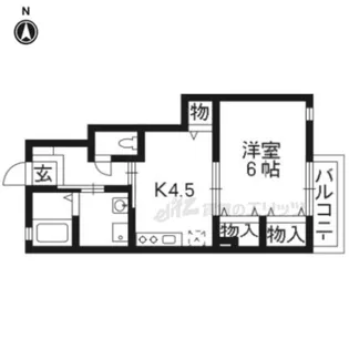 メゾン壬生【1階】の間取り