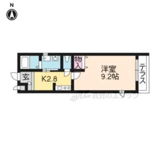 ケシミヤ上京【106号室】の間取り