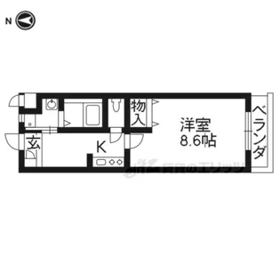 ケシミヤ上京【302号室】の間取り