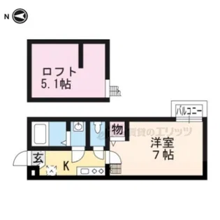 Stable三条大宮【203号室】の間取り