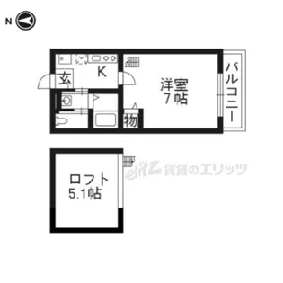STABLE三条大宮【115号室】の間取り