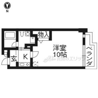 アクエルド御所北【310号室】の間取り