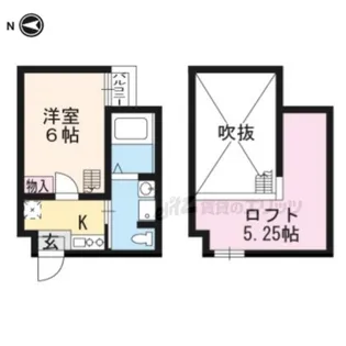 WEST9 MIRROR 1号館【203号室】の間取り