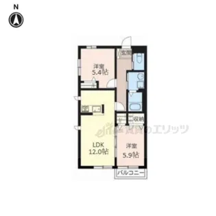 ガーデンコート洛北【203号室】の間取り