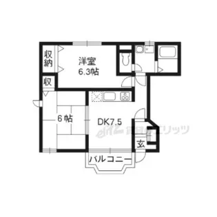 カルフールⅡ【1階】の間取り