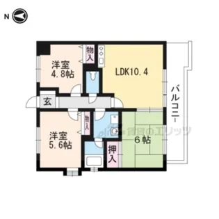 メゾンファミーユ【203号室】の間取り