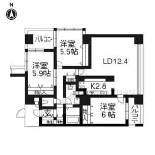 シンフォニー嵯峨嵐山【4階】の間取り