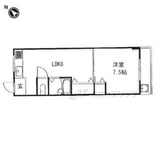 シャンテー御殿山【3階】の間取り