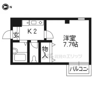 ラフィーネ一乗寺【306号室】の間取り