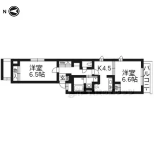 メゾンドフルール武者小路【301号室】の間取り